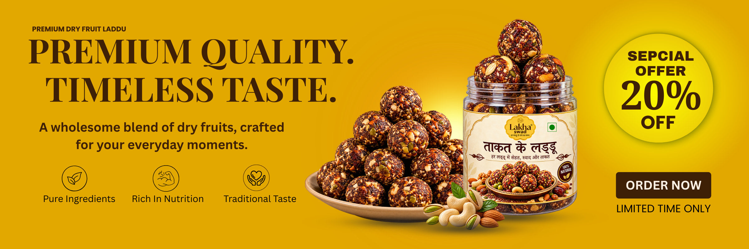 LakhaSwad Premium Dry Fruit Laddu