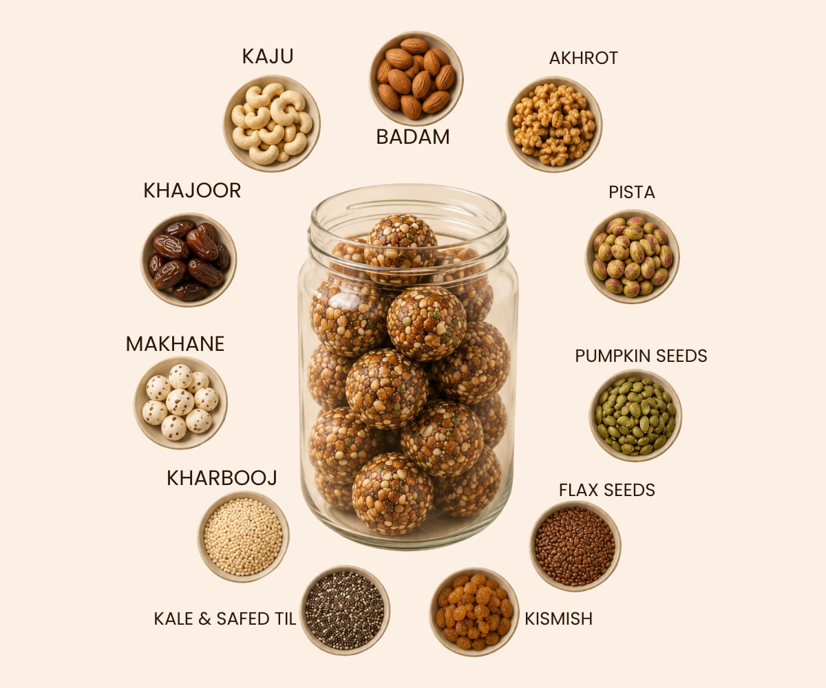 LakhaSwad premium dry fruits laddu